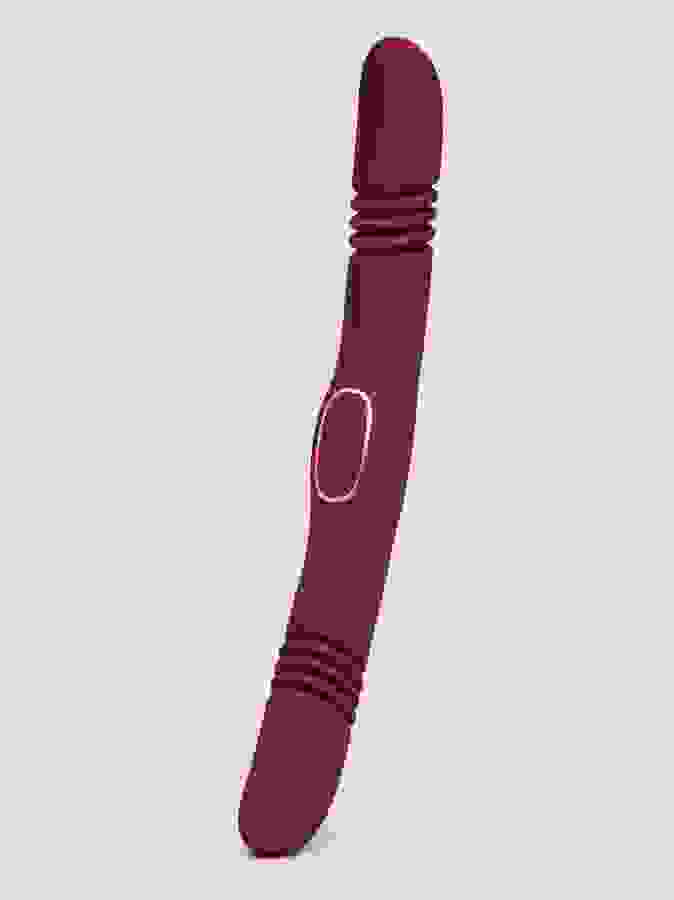 Loveline Rechargeable Double-Ended Thrusting Vibrator, Red, hi-res